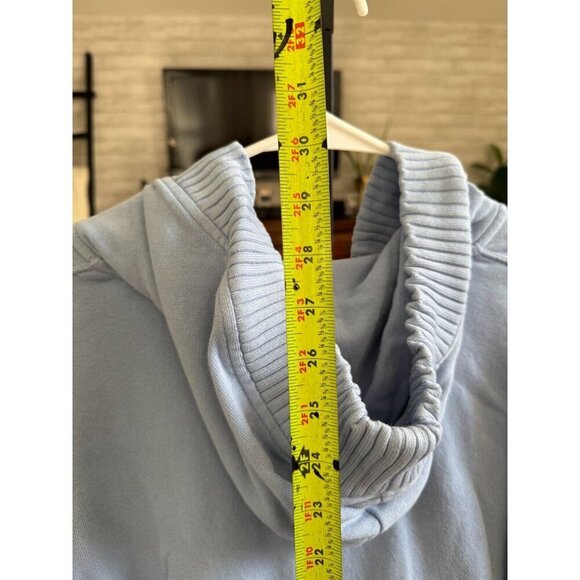 Aerie Blue Light Weight Fleece Pullover Hooded Sweatshirt Womens Size XXS - Picture 5 of 8